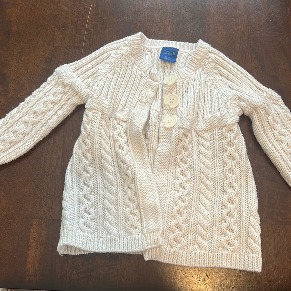 18M girl sweater with 3 top buttons